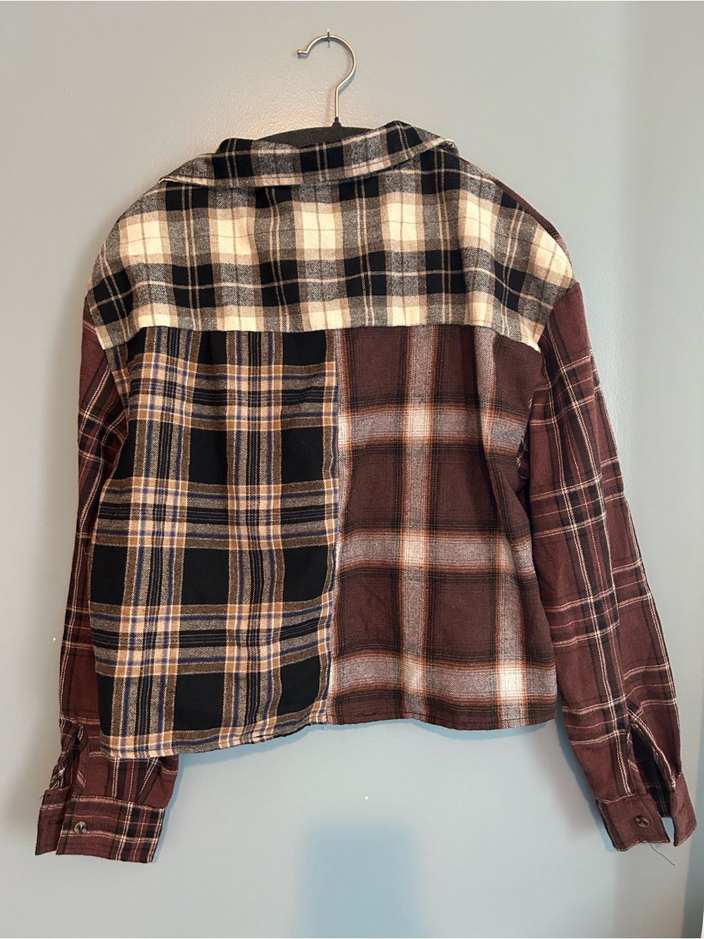 Forever 21 Brown & Black Plaid Button Down - Picture 3 of 3